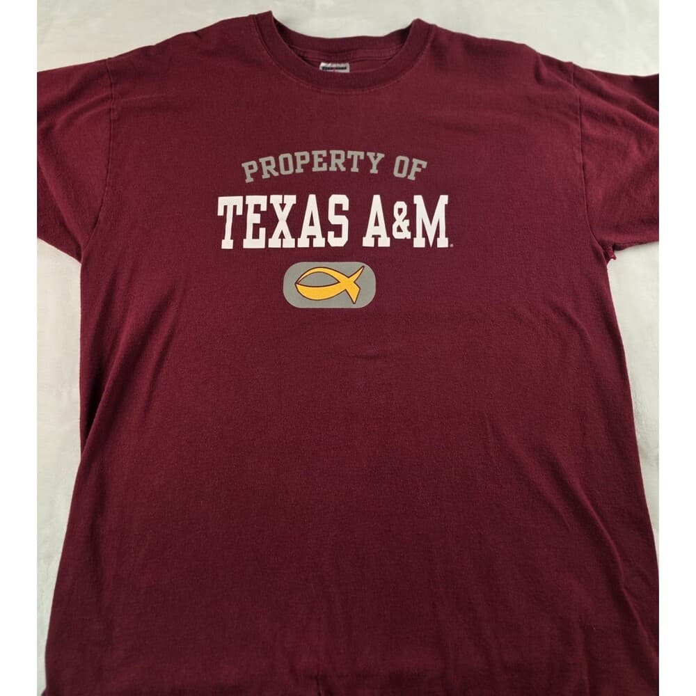Texas A & M Football Adult Large Short Sleeve Shirt