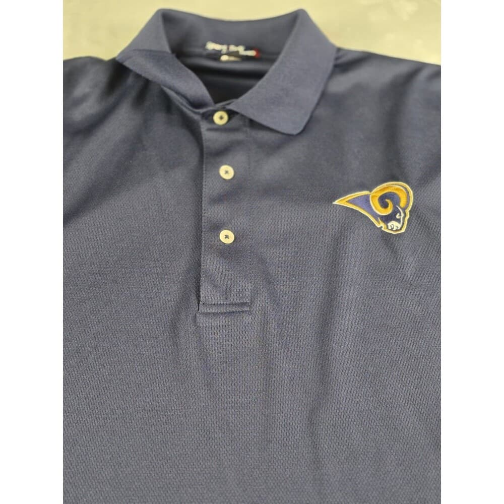 Vintage Los Angeles Rams Men's Size Large Polo Short Sleeve T-shirt