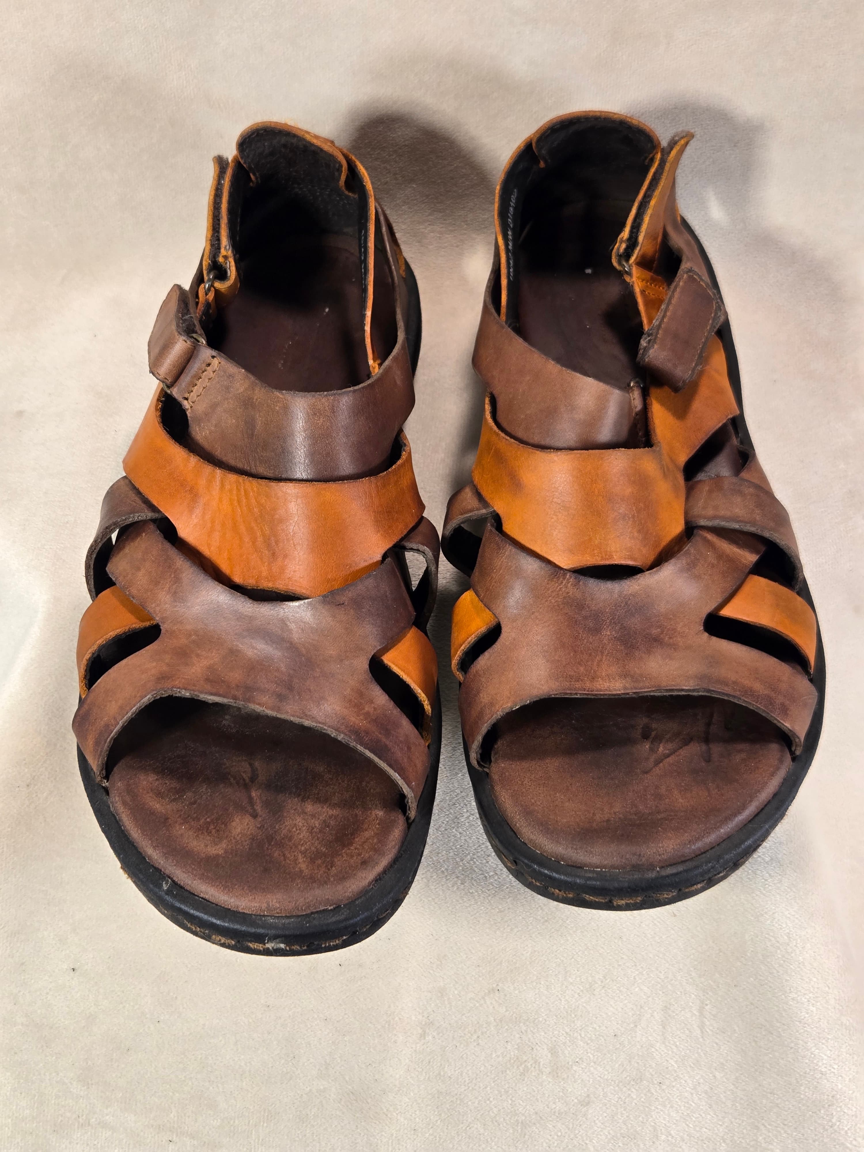 To Boot New York Barbados Brown Leather Fisherman Sandals Men's Shoes Size 10