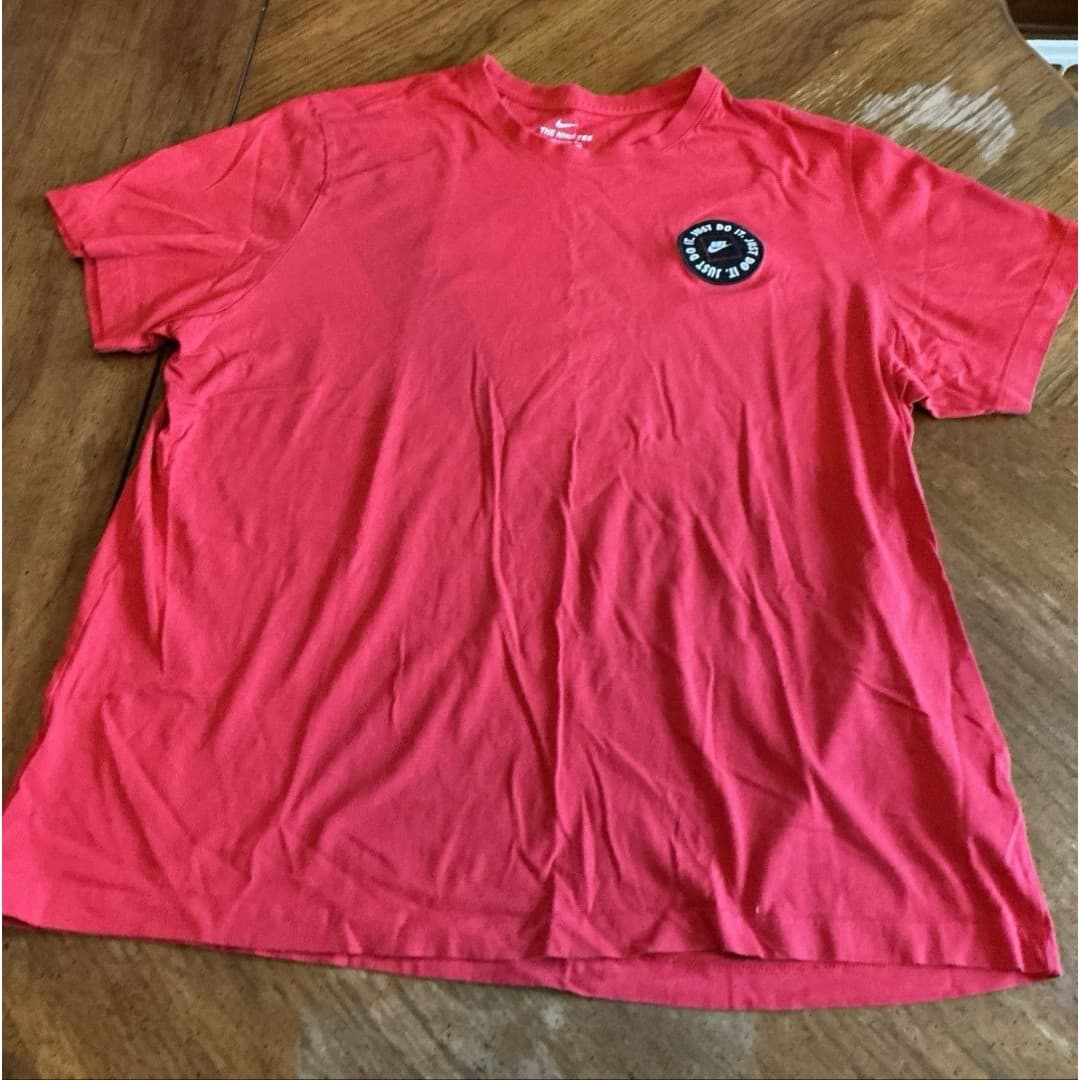 NIKE T-Shirt Just Do It Patch Red SZ XXL