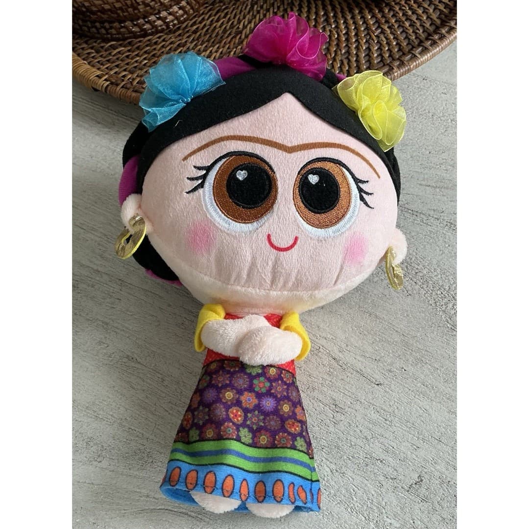 Frida Kahlo 11” Plush Doll Amparin Mexican Artist