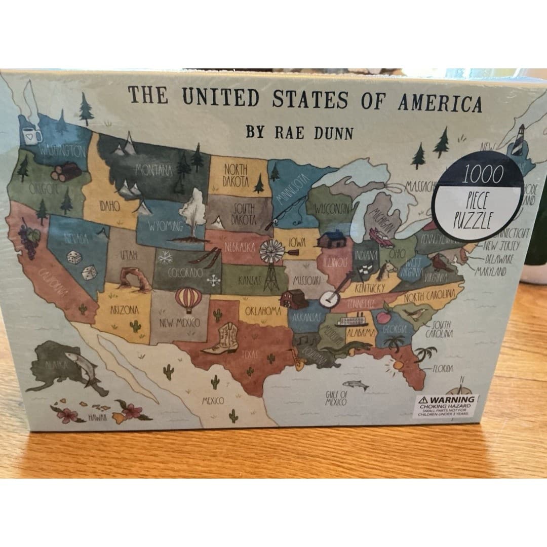 New! Sealed! Rae Dunn The United States Of America 1000 Piece
