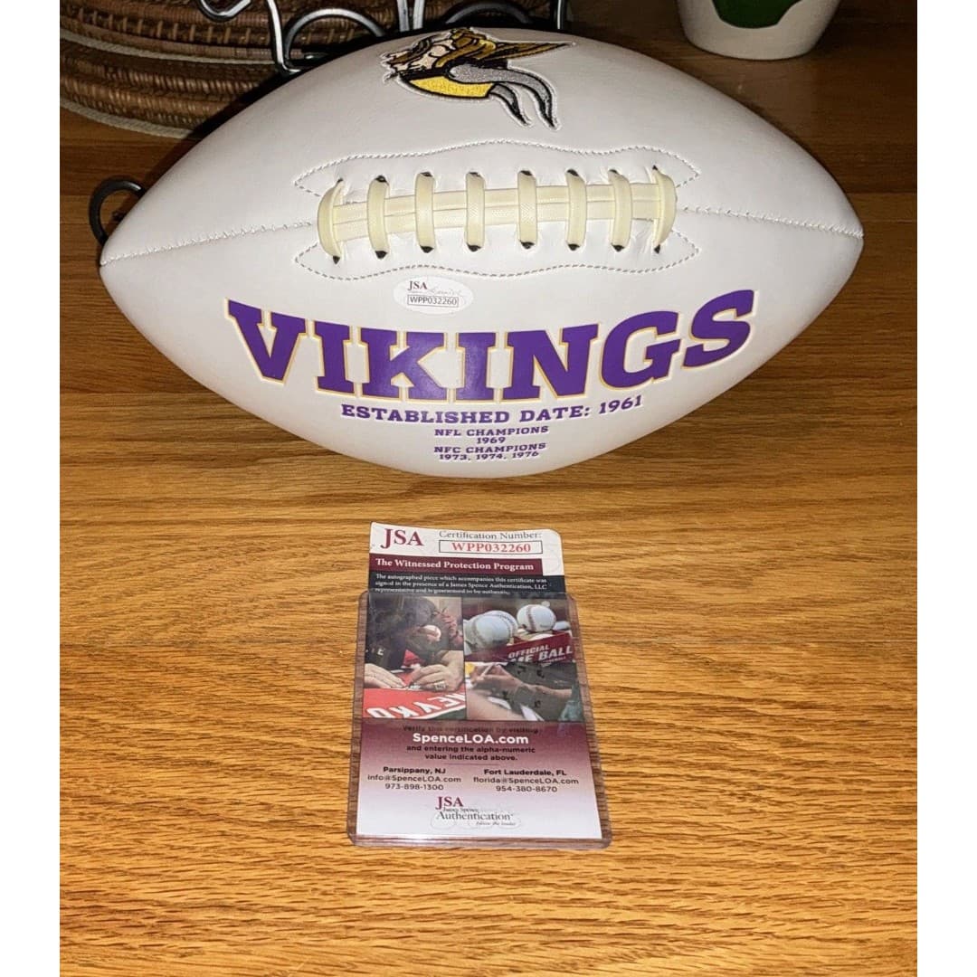 Daunte Culpepper Signed Full Size White Panel Football Vikings JSA Auto