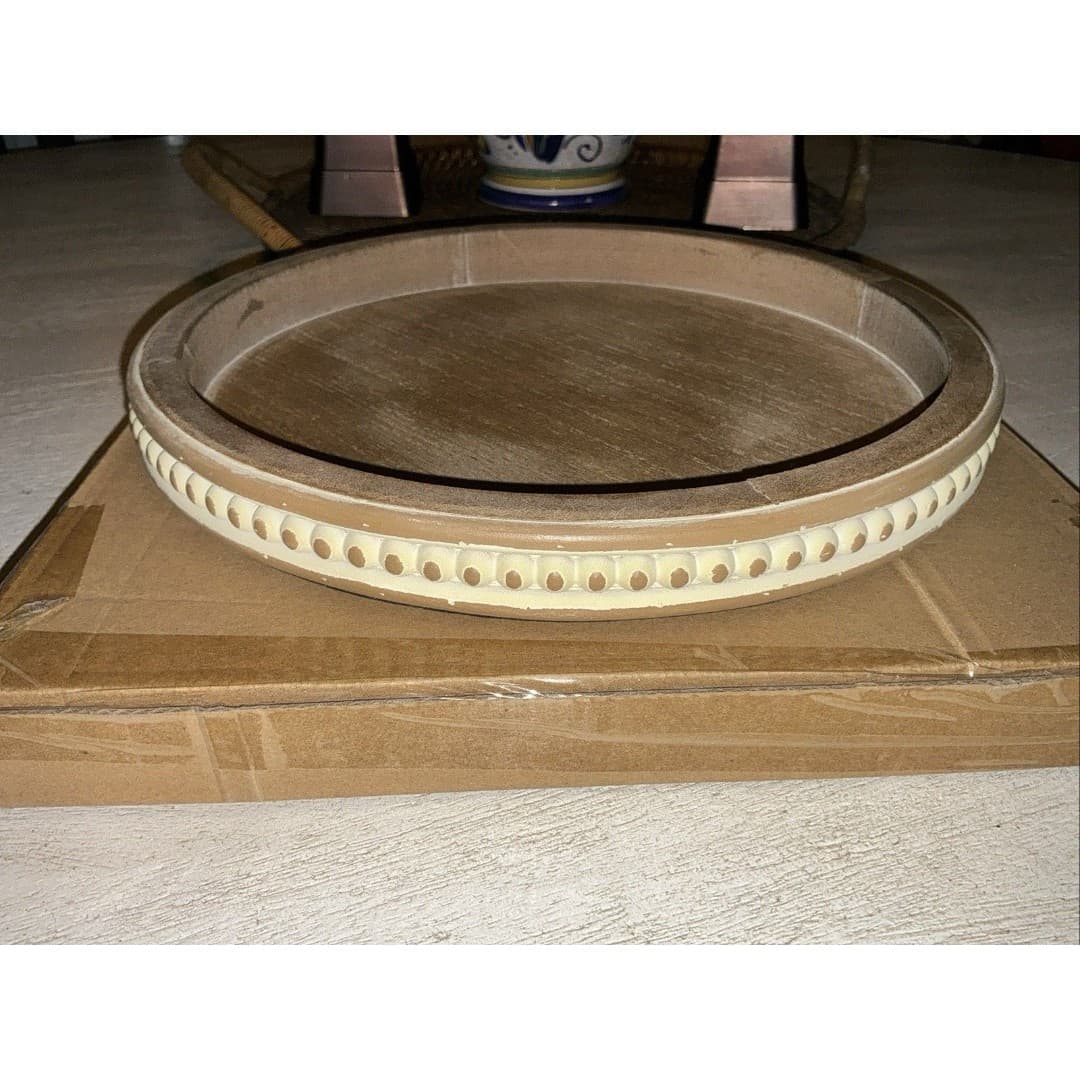 Wooden Serving Tray Rustic for Home Accessories Tea Light Base Living Room