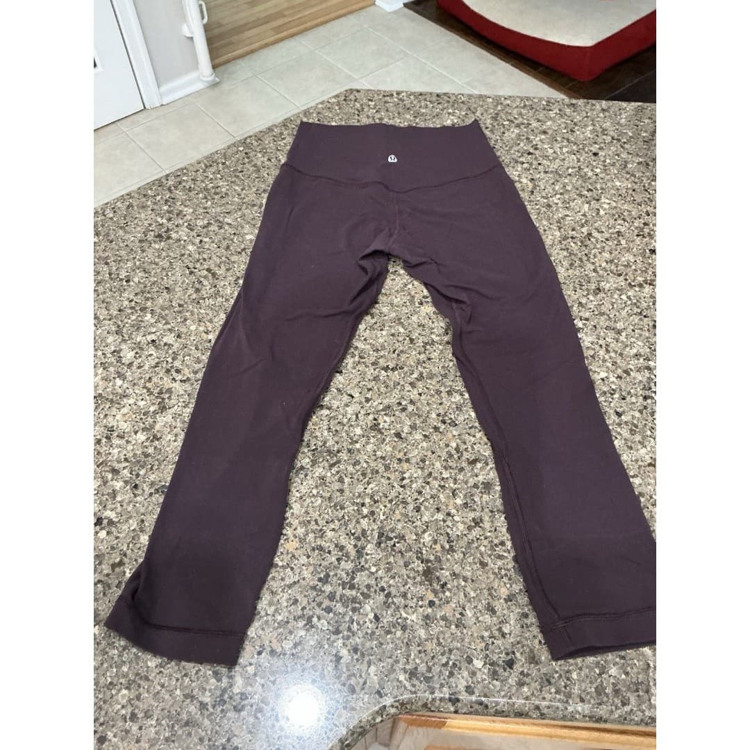 Lululemon Align Yoga Pants 21” High Rise Women Leggings 4 Purple Eggplant Plum