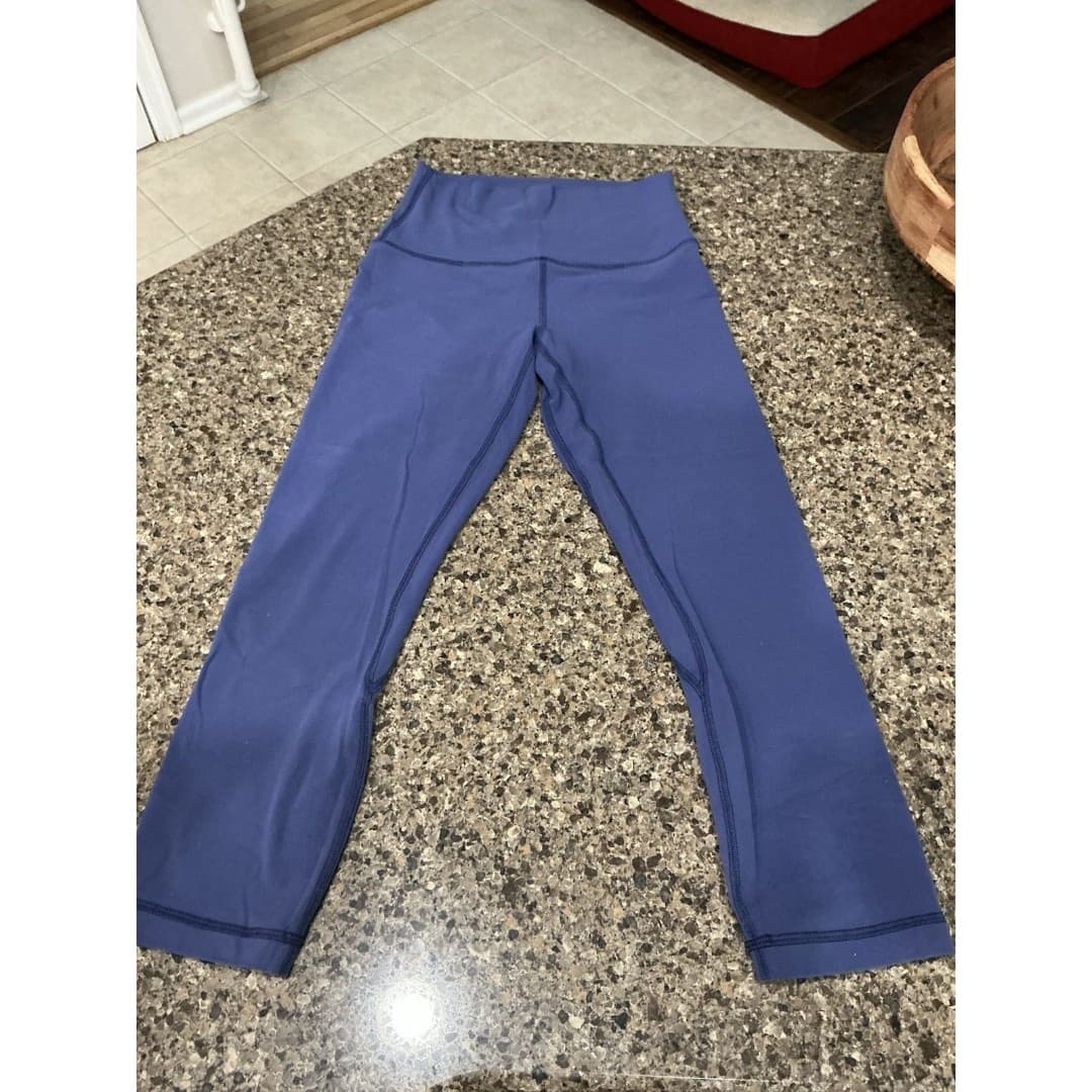 Lululemon Align Yoga Pants 21” High Rise Women Leggings 4 Blue Wild Indingo