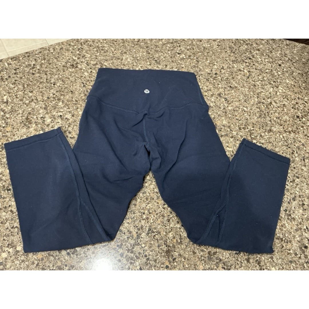 Lululemon Align Yoga Pants 21” High Rise Women Leggings 4 Blue Navy