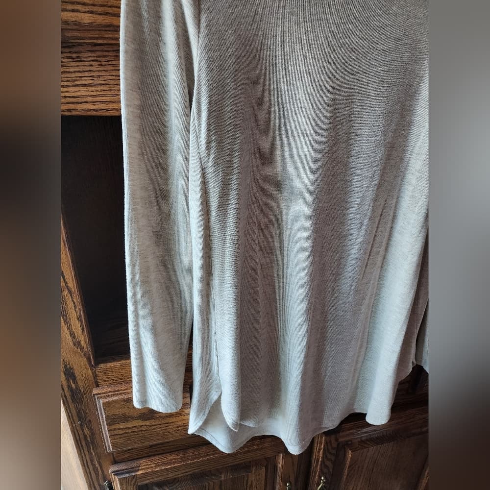 Andrea Jovine Cream Fitted Long Sleeve Tunic