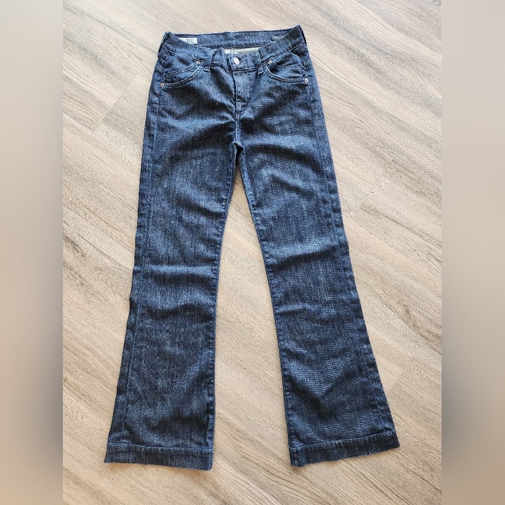 Citizens of Humanity Stretch High Rise Wide Leg Dark Denim Jeans