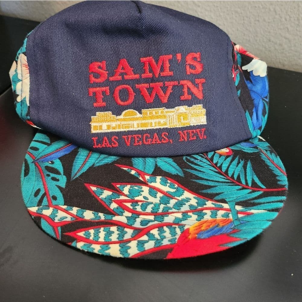 Vintage Sport America Sam's Town Las Vegas Tropical Adjustable Hat
