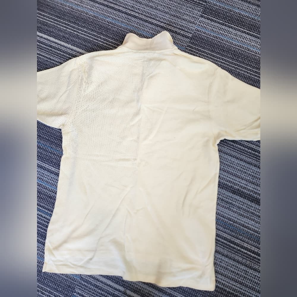 Vintage Eddie Bauer Pale Yellow Polo Style Shirt Made in USA