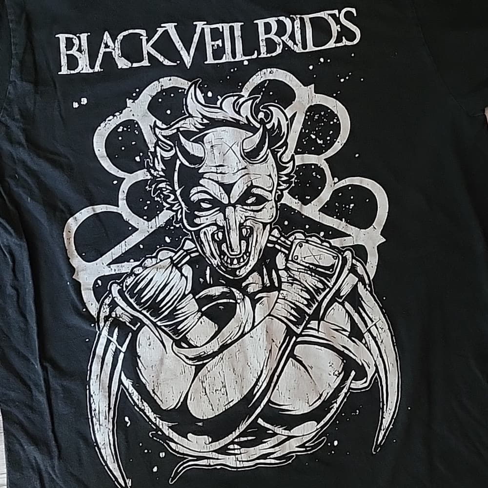 Black Veil Brides Unisex Metal Band T Shirt Black and White Unisex
