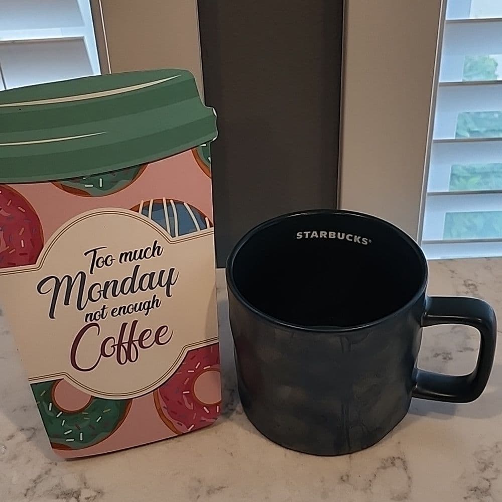 Teal Green Hammered Look Large Starbucks Coffee MUG 14 OZ