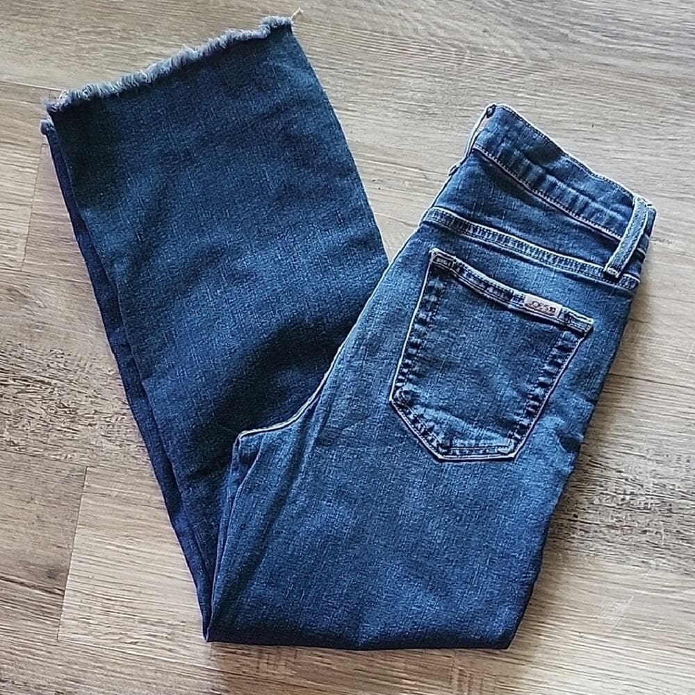 Joe's Jeans Blue Denim Jeans Freya Raw Hem High Rise Stretchy