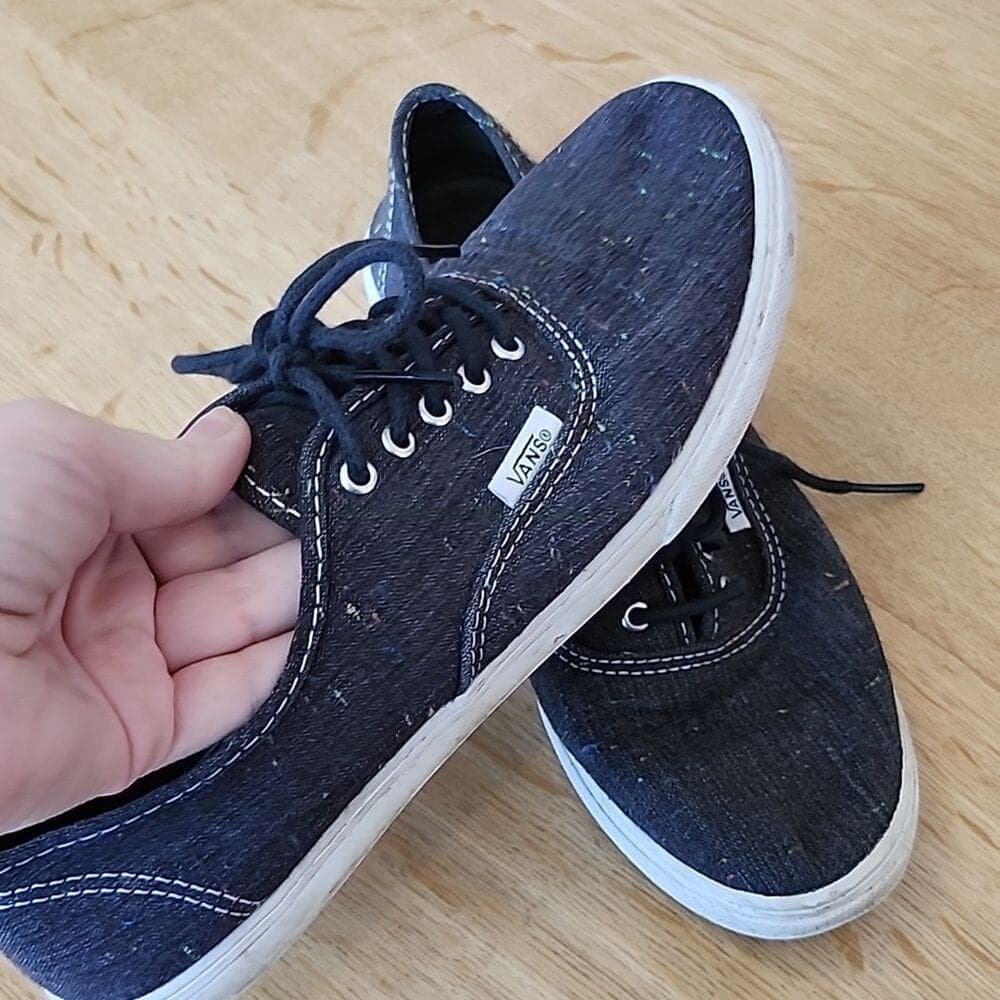 Vans Charcoal Gray and Multi Color Canvas shoes
