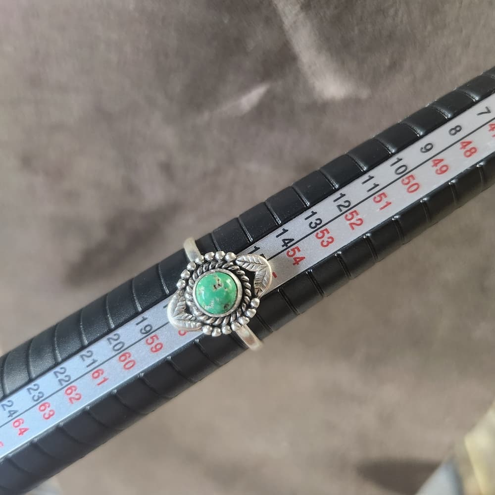 Emerald Valley Turquoise Sterling Silver Ring | Size 8 Southwestern