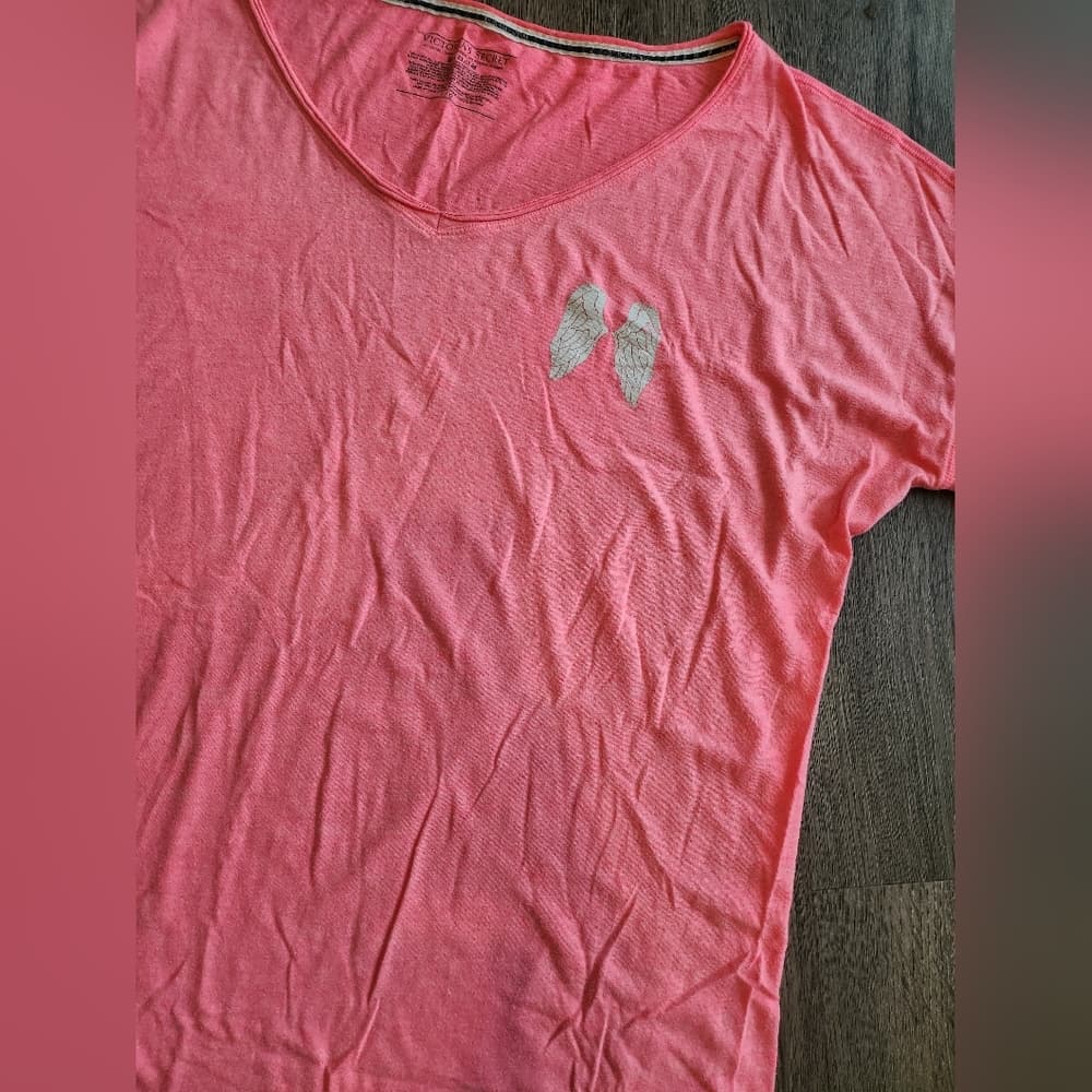 Victoria's Secret Coral Pink Short Sleeve Night Sleep Shirt