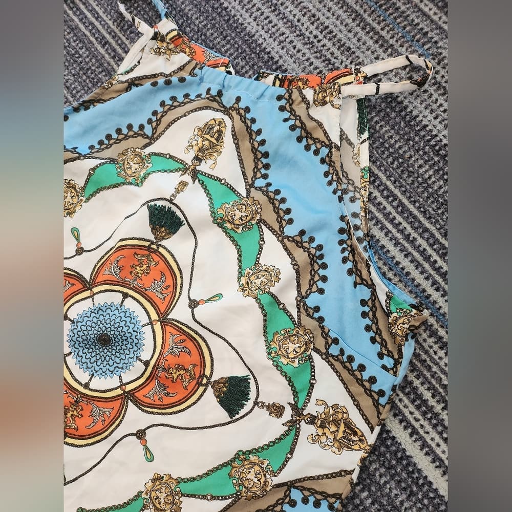 Tommy Hilfiger Multicolor Patterned Polyester Tank Top