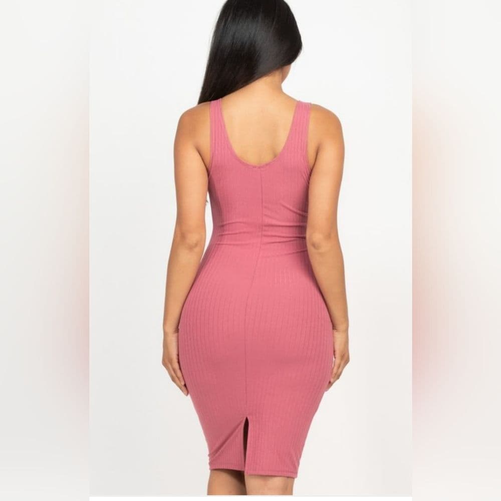 Basic Soft and Stretchy Body Con Sexy Navy Blue Dress
