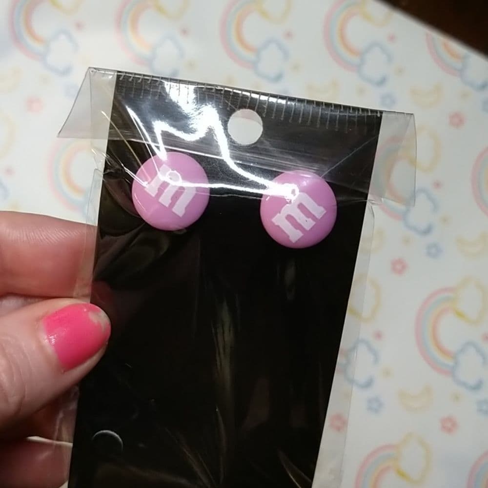 Pastel Colors M&M Post Back Earrings Easter Fun Colors