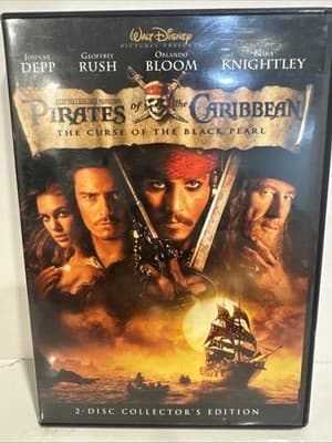 Pirates of the Caribbean: The Curse of the Black Pearl (DVD, 2003)