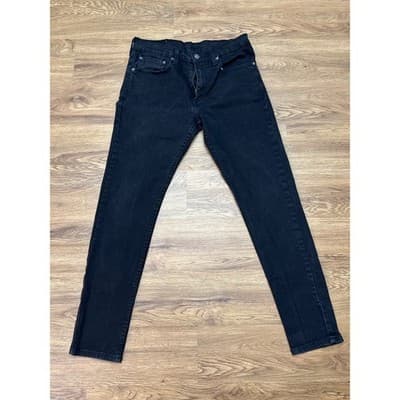Levis 512 Slim Taper Jeans Mens 31x32 Black Denim