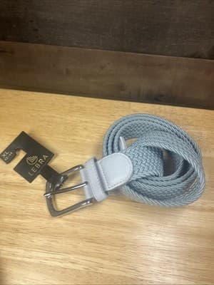 Lebra Men’s Stretch Web Belt Gray Size XL 42-44 – New With Tags