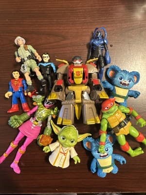 Mixed Lot Action Figures TMNT Star Wars Transformers DC Power Rangers