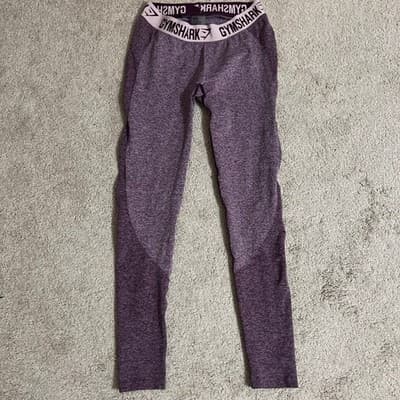Gymshark Flex High Waisted Compression Leggings Purple Seamless Size Large