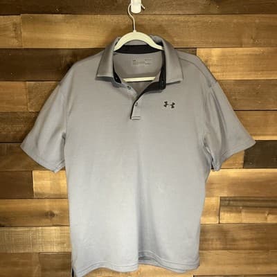 Under Armour Men’s Polo Shirt Gray Size L