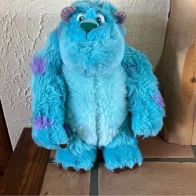 Authentic Disney Parks Monsters Inc. Sulley Fluffy Plush Stuffed Animal 12 inch