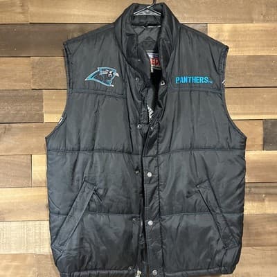 VTG 90’s Carolina Panthers NFL Gameday Turbo Sportswear Puffy Vest Large