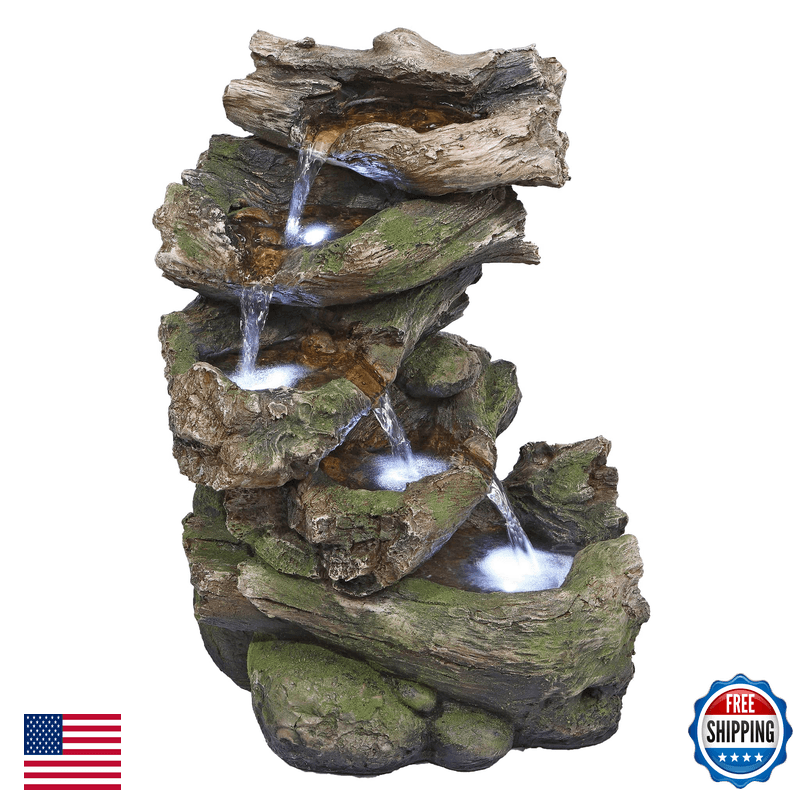 Design Toscano Mesquite Falls Illuminated Garden Fountain 12.5 X 10 X 17.5