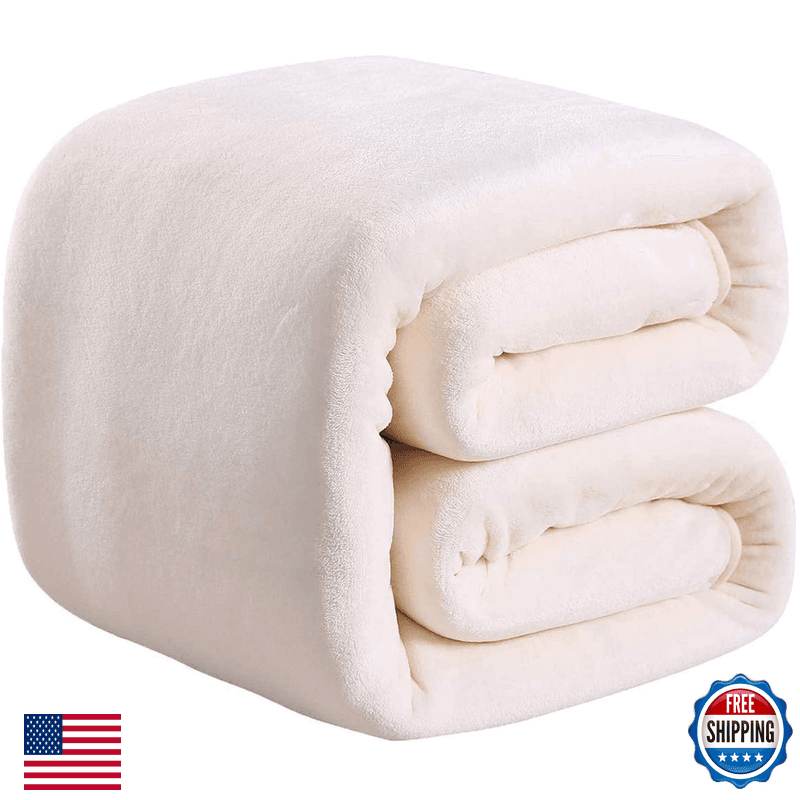 Richave Polar Fleece Blankets King Size For The Bed Extra Soft Brush Fabric