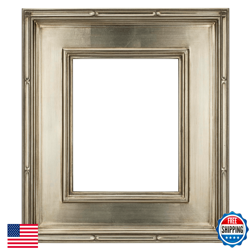 Creative Mark Museum Plein Aire Ornate Picture Frame - 8X10 - Silver Leaf -