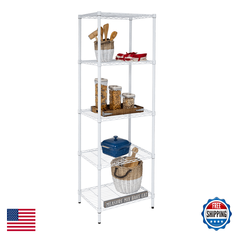 Honey-Can-Do 5-Tier Heavy Duty Adjustable Shelving Unit 250-Lb Per Shelf Nsf