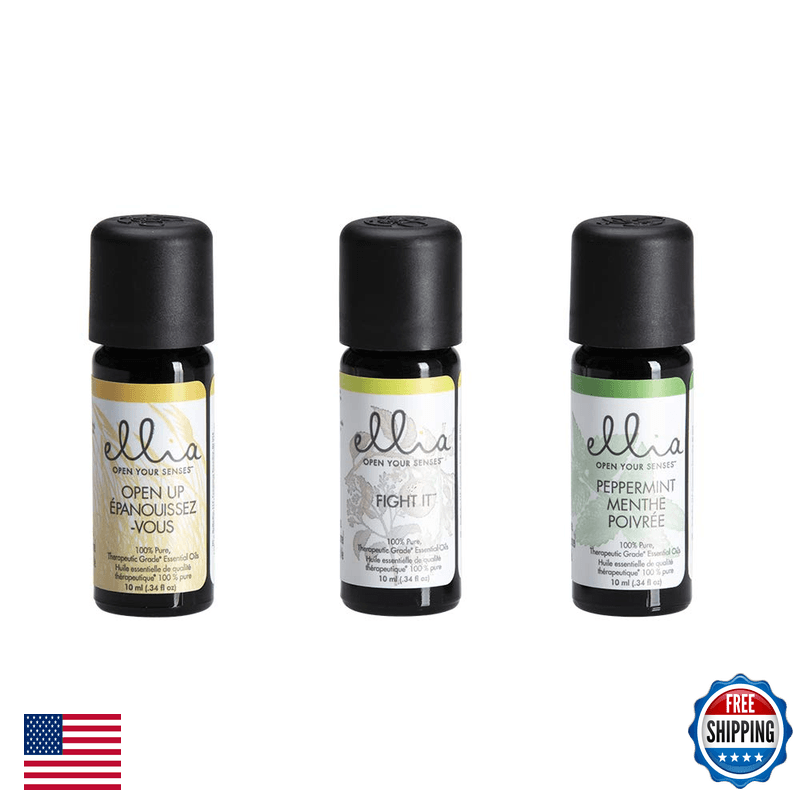 Ellia Essential Oil Set Breath Deep Peppermint Open Up Blends And Fight It