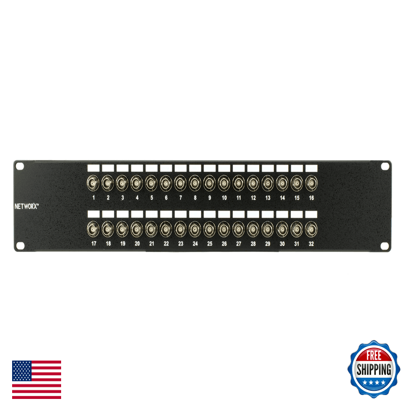 Networx Coaxial Patch Panels 32 Port Bnc