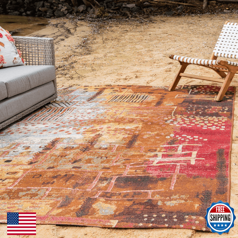 Unique Loom Outdoor Modern Collection Area Rug - Pine 4 1 X 6 1 Rectangle