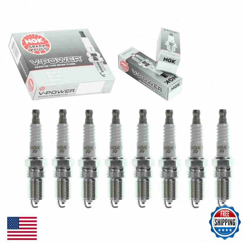 Sixity Auto 8 Pc Ngk V-Power Spark Plugs Compatible Gmc K1500 5.0L 5.7L V8