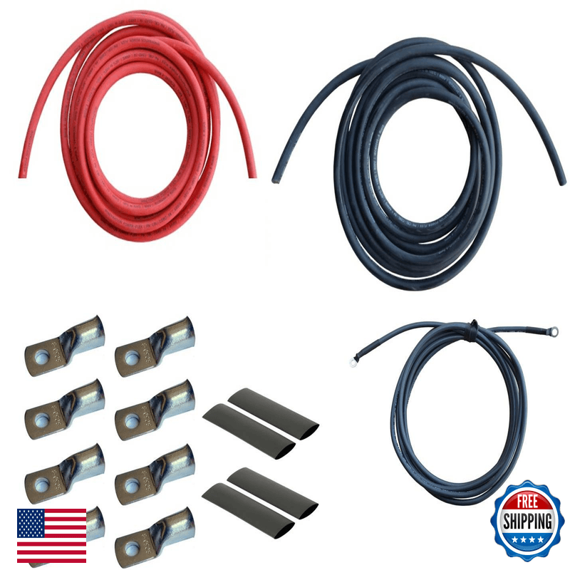 Windynation 4 Gauge Awg 6 Feet Black 6 Feet Red Power Inverter Battery Cable
