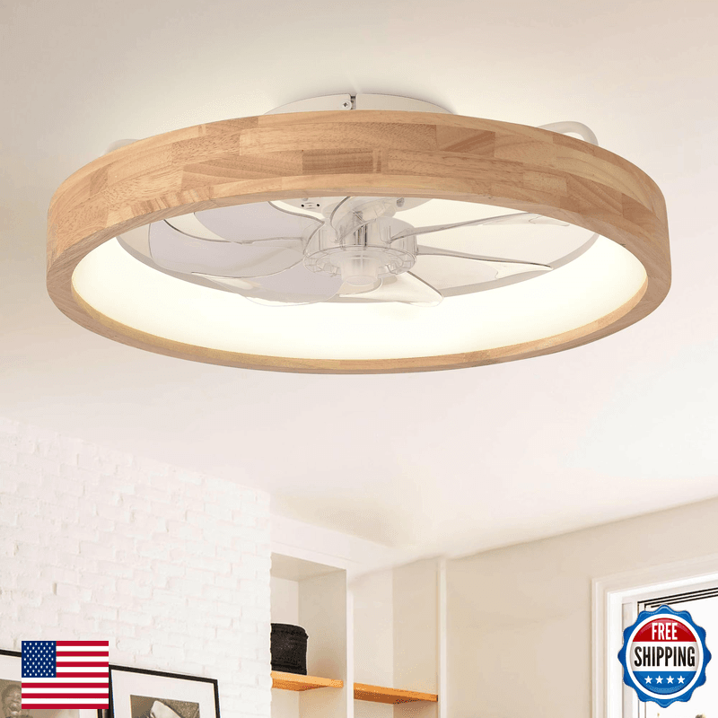 Curve Curio 20 Profile Ceiling Fans Lights Modern Flush Mount Wood Ceiling Fan