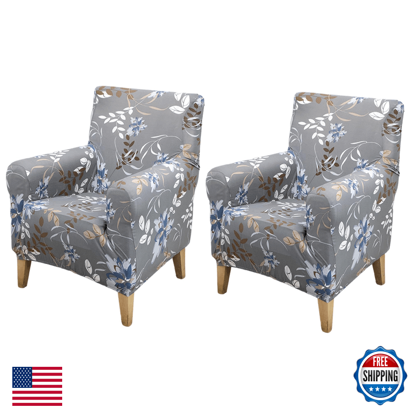 Fuangui Banquet Armchair Slipcover Printed Chair Covers Arms Stretch Club Chair