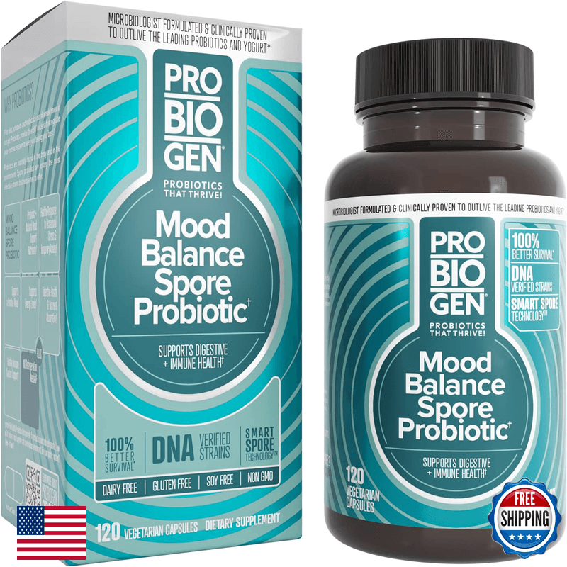 Probiogen Stress Mood Balance Probiotic Ashwagandha Supplement 120 Count