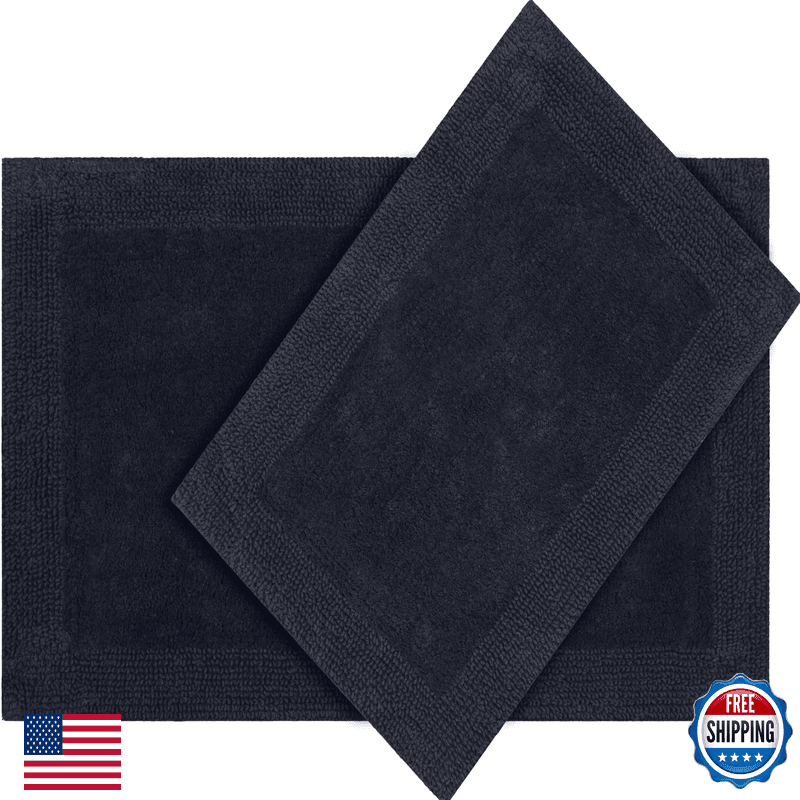 Bedding Craft 100 Cotton Bath Mat - Soft Hotel-Style Rectangular Bathroom Floor
