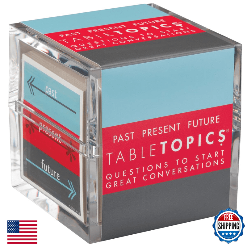 Tabletopics Past Present Future - 135 Thought Provoking Conversation Cards.
