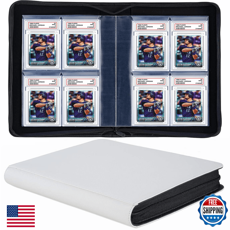 Superaimi 40 Pockets Graded Card Binder Toploading Psa Slab Holder Album Pu