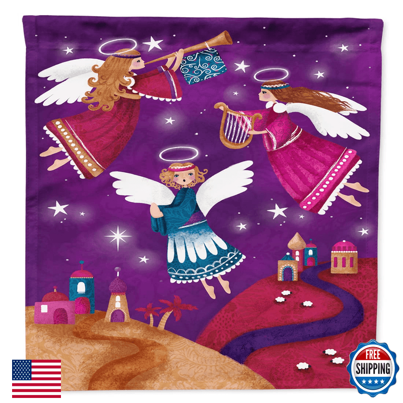 Caroline'S Treasures Carolines Treasures Aph7082Chf Christmas Angels In Purple