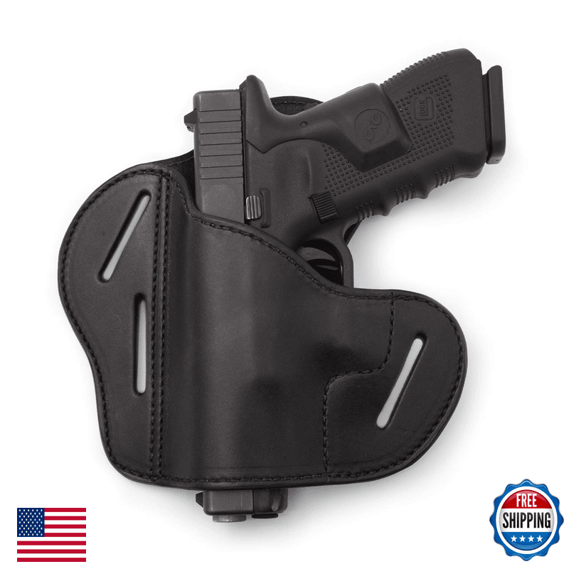 Relentless Tactical The Ultimate 3 Slot Owb Leather Gun Belt Holster - Fits Sw