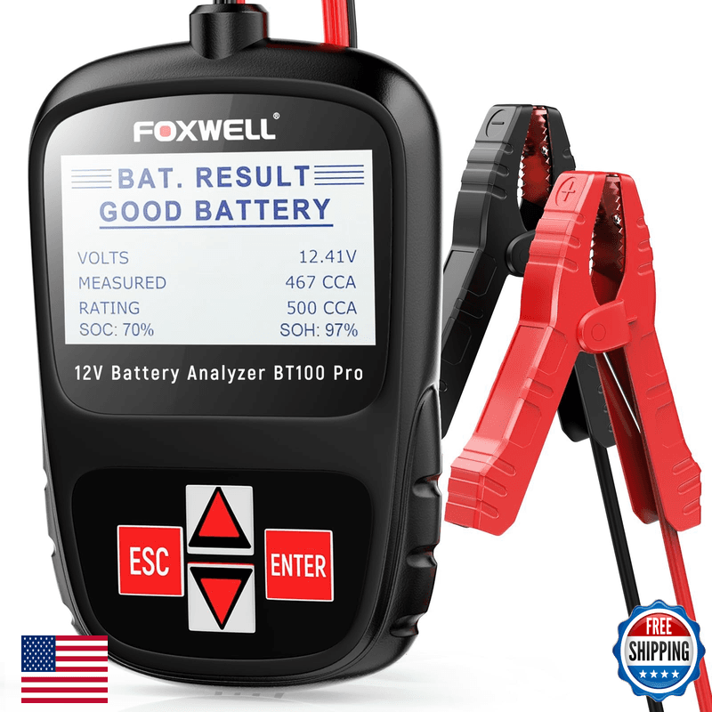 Car Battery Tester Foxwell Bt100 Pro 12V Battery Load Tester 100-1100Cca